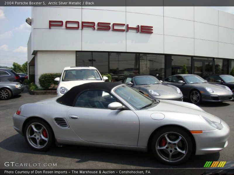 Arctic Silver Metallic / Black 2004 Porsche Boxster S