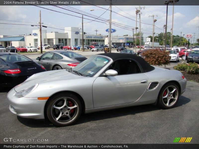 Arctic Silver Metallic / Black 2004 Porsche Boxster S