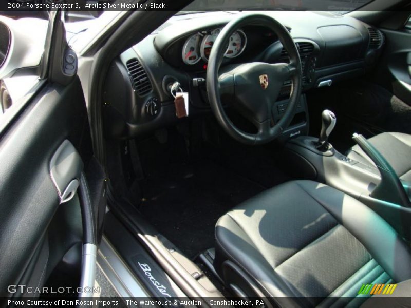 Arctic Silver Metallic / Black 2004 Porsche Boxster S
