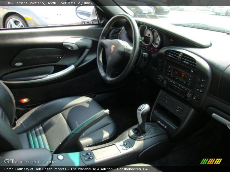 Arctic Silver Metallic / Black 2004 Porsche Boxster S