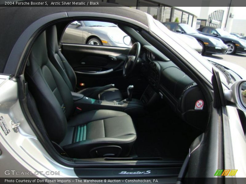 Arctic Silver Metallic / Black 2004 Porsche Boxster S