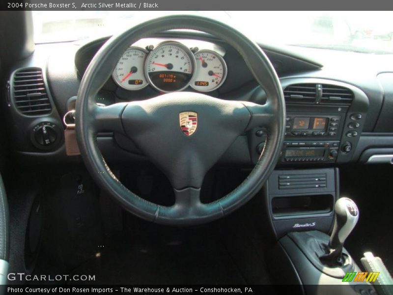 Arctic Silver Metallic / Black 2004 Porsche Boxster S