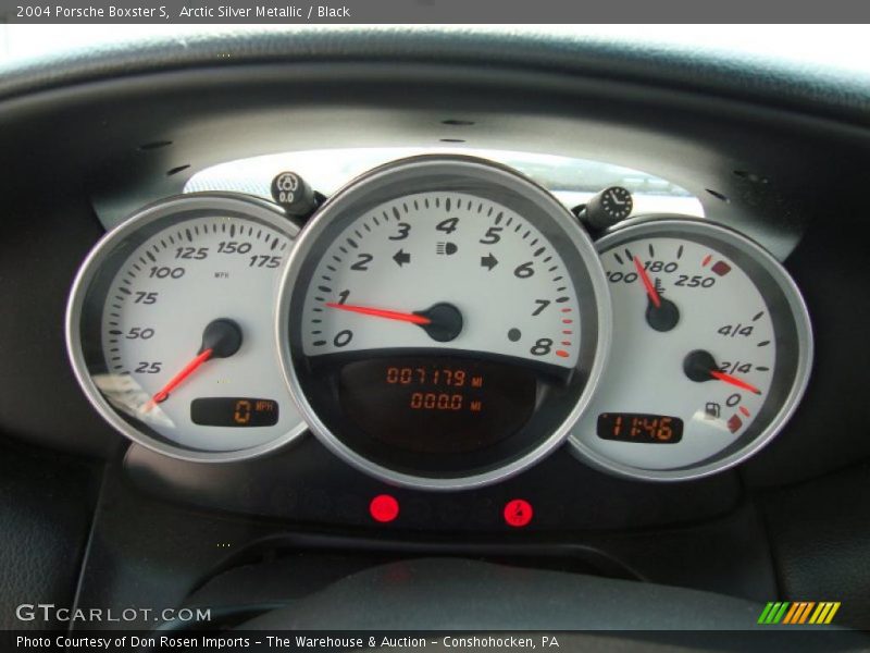 Arctic Silver Metallic / Black 2004 Porsche Boxster S