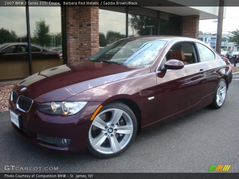 Barbera Red Metallic / Saddle Brown/Black 2007 BMW 3 Series 335i Coupe