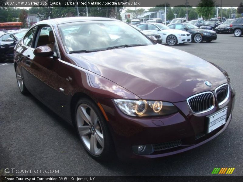 Barbera Red Metallic / Saddle Brown/Black 2007 BMW 3 Series 335i Coupe