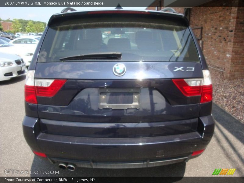 Monaco Blue Metallic / Sand Beige 2007 BMW X3 3.0si