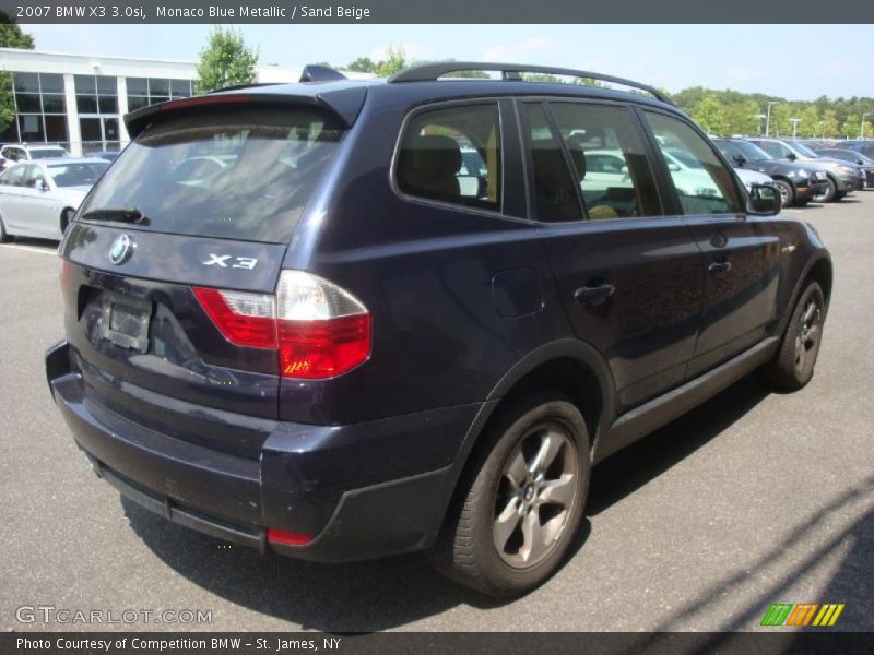Monaco Blue Metallic / Sand Beige 2007 BMW X3 3.0si
