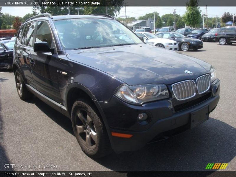 Monaco Blue Metallic / Sand Beige 2007 BMW X3 3.0si