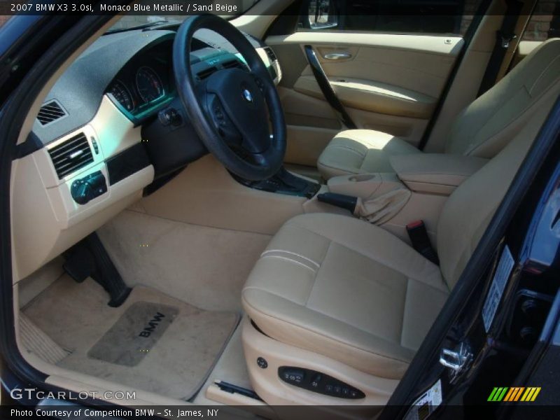 Monaco Blue Metallic / Sand Beige 2007 BMW X3 3.0si