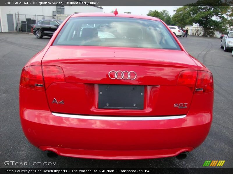 Brilliant Red / Black 2008 Audi A4 2.0T quattro Sedan