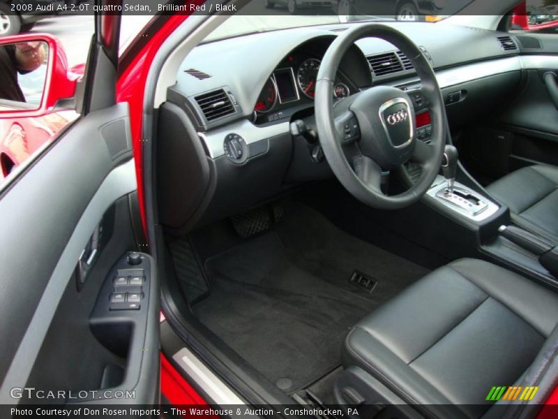 Brilliant Red / Black 2008 Audi A4 2.0T quattro Sedan