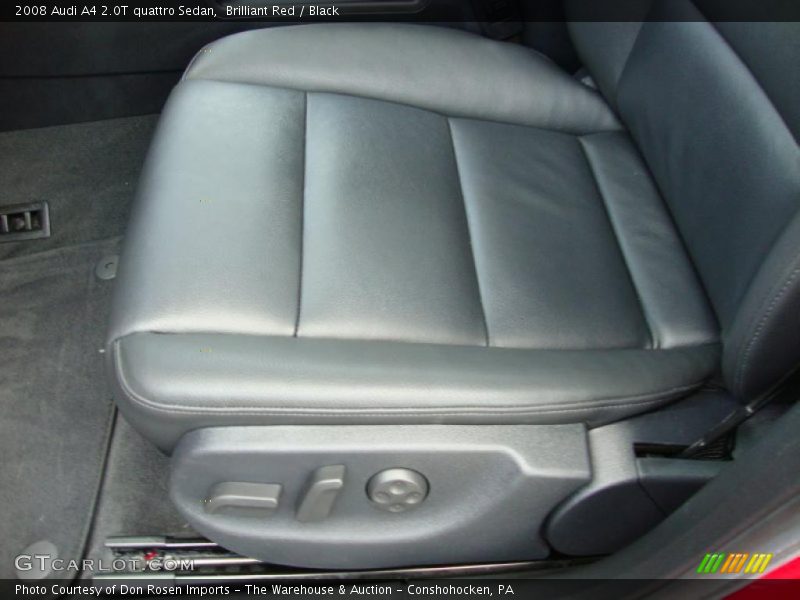 Brilliant Red / Black 2008 Audi A4 2.0T quattro Sedan