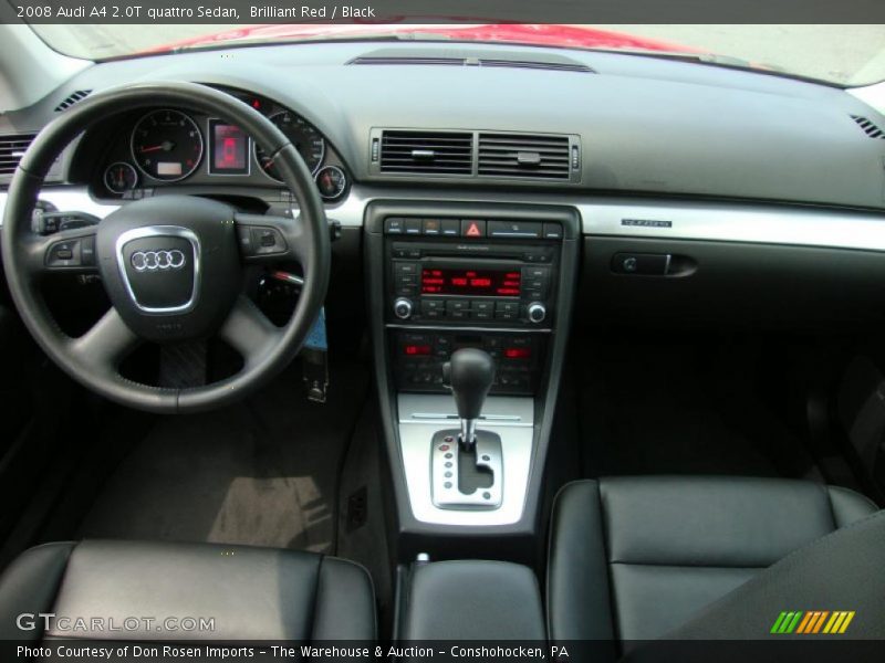 Brilliant Red / Black 2008 Audi A4 2.0T quattro Sedan