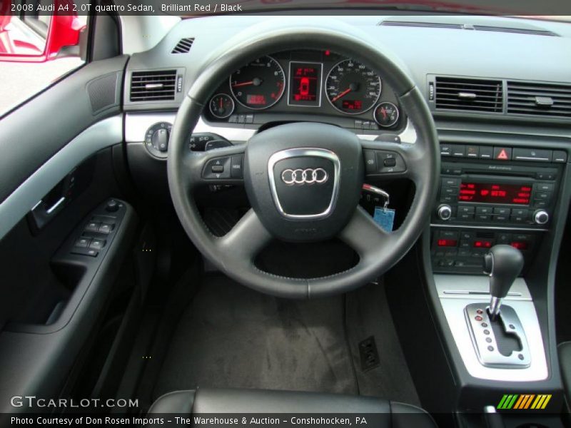 Brilliant Red / Black 2008 Audi A4 2.0T quattro Sedan