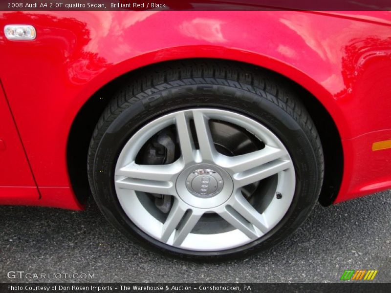 Brilliant Red / Black 2008 Audi A4 2.0T quattro Sedan