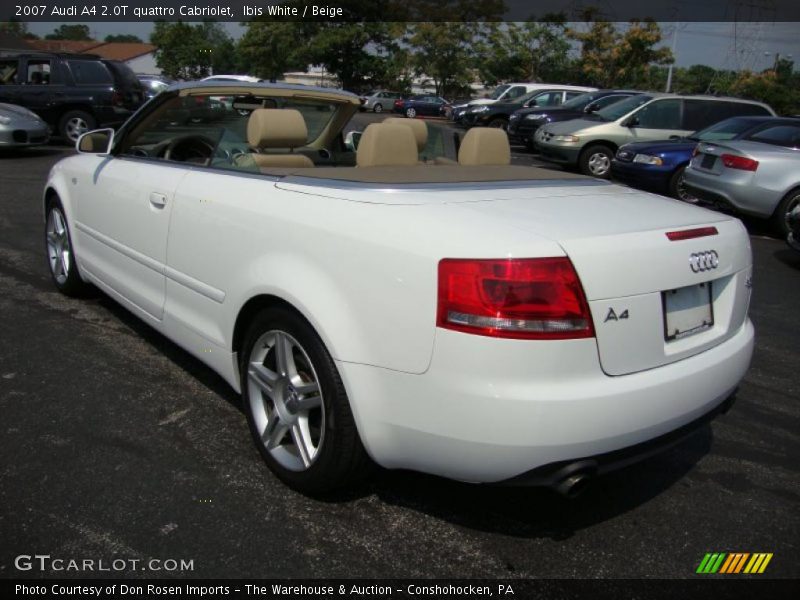 Ibis White / Beige 2007 Audi A4 2.0T quattro Cabriolet
