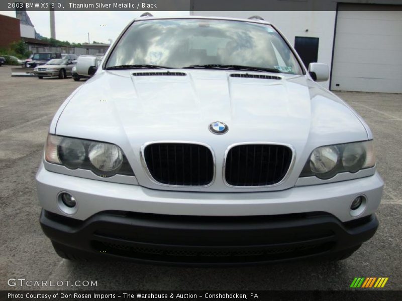 Titanium Silver Metallic / Black 2003 BMW X5 3.0i