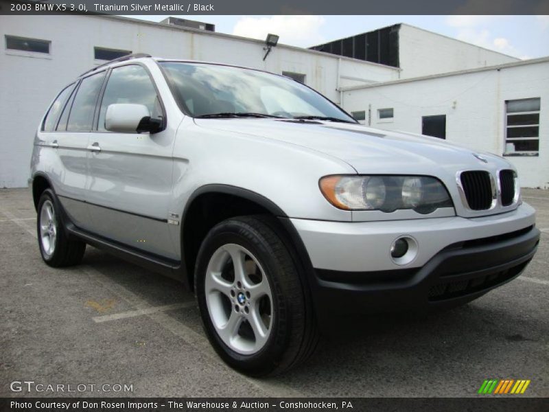 Titanium Silver Metallic / Black 2003 BMW X5 3.0i