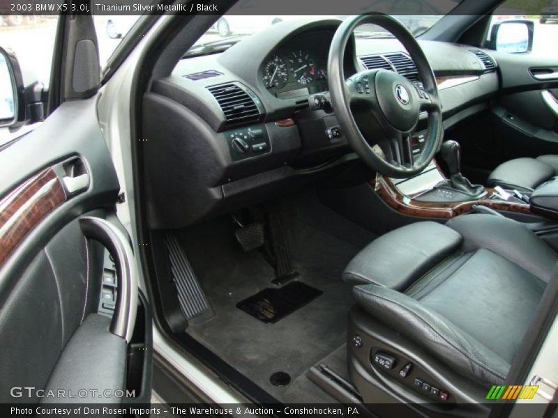 Titanium Silver Metallic / Black 2003 BMW X5 3.0i