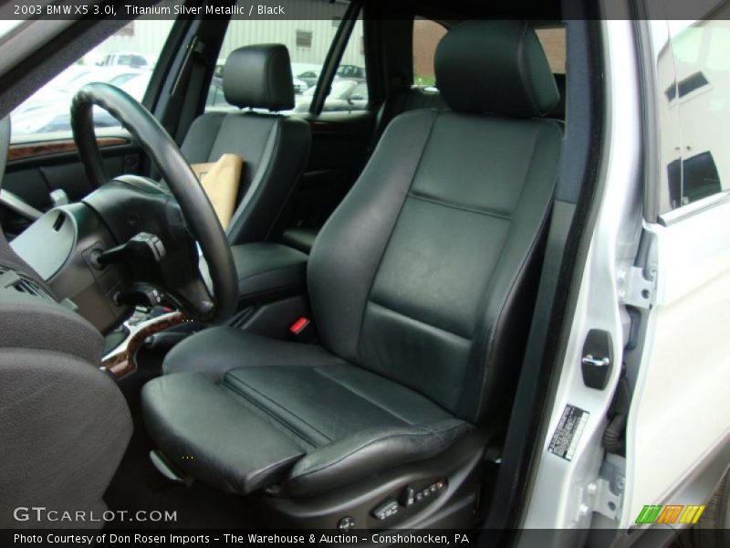 Titanium Silver Metallic / Black 2003 BMW X5 3.0i