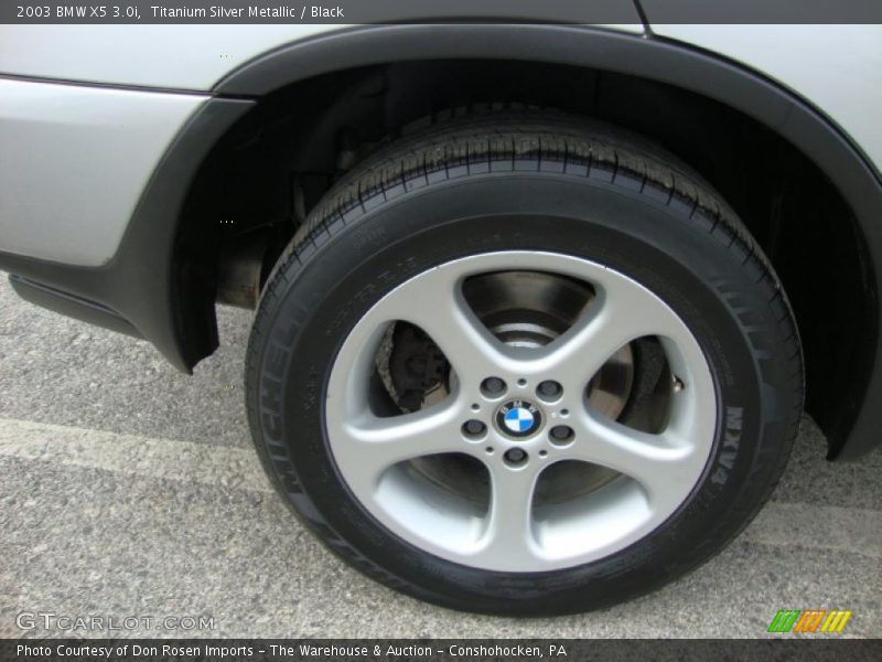 Titanium Silver Metallic / Black 2003 BMW X5 3.0i