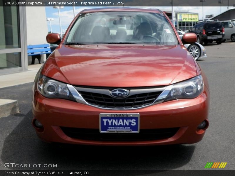 Paprika Red Pearl / Ivory 2009 Subaru Impreza 2.5i Premium Sedan
