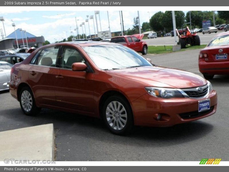 Paprika Red Pearl / Ivory 2009 Subaru Impreza 2.5i Premium Sedan