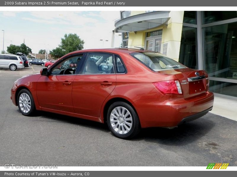 Paprika Red Pearl / Ivory 2009 Subaru Impreza 2.5i Premium Sedan