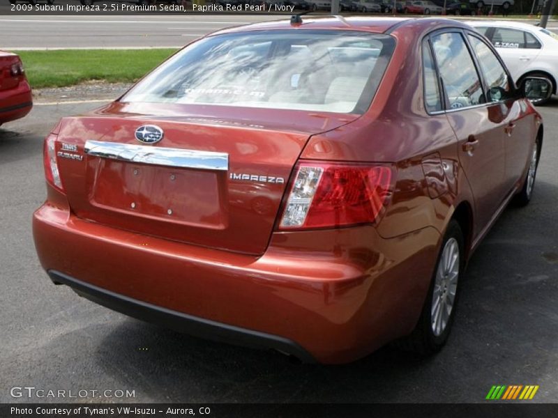 Paprika Red Pearl / Ivory 2009 Subaru Impreza 2.5i Premium Sedan