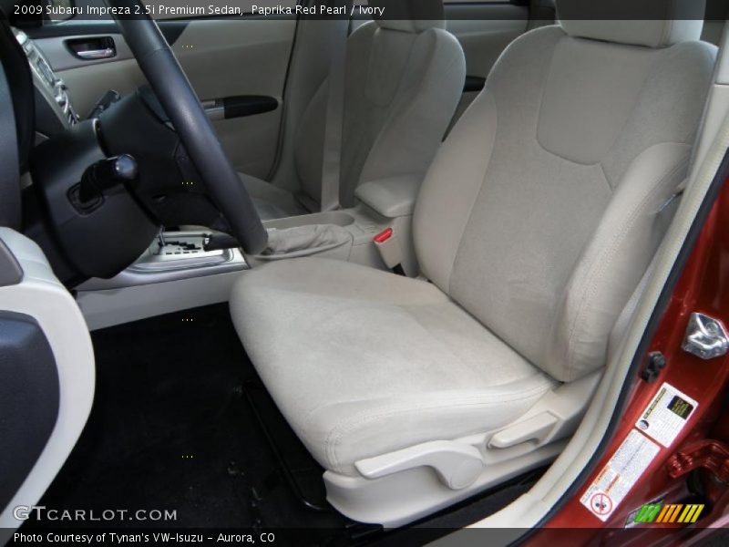 Paprika Red Pearl / Ivory 2009 Subaru Impreza 2.5i Premium Sedan