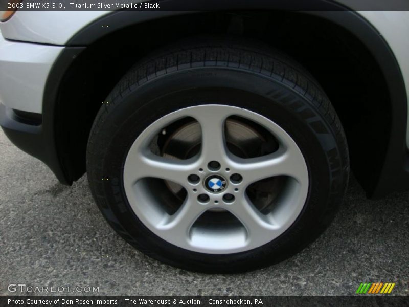 Titanium Silver Metallic / Black 2003 BMW X5 3.0i