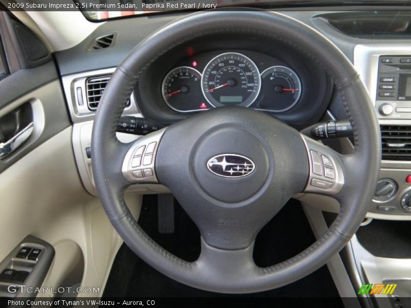 Paprika Red Pearl / Ivory 2009 Subaru Impreza 2.5i Premium Sedan