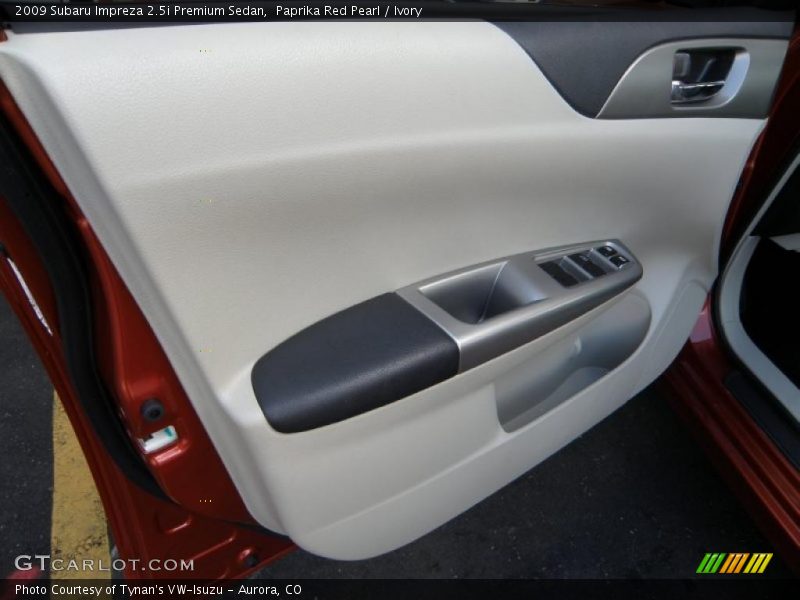Paprika Red Pearl / Ivory 2009 Subaru Impreza 2.5i Premium Sedan