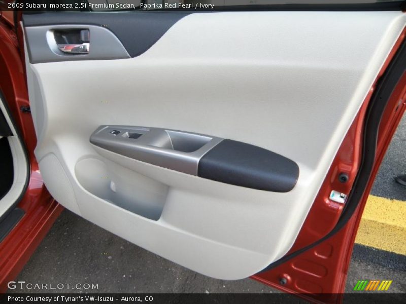 Paprika Red Pearl / Ivory 2009 Subaru Impreza 2.5i Premium Sedan