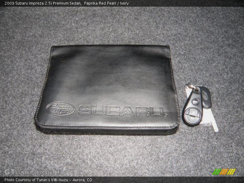 Paprika Red Pearl / Ivory 2009 Subaru Impreza 2.5i Premium Sedan