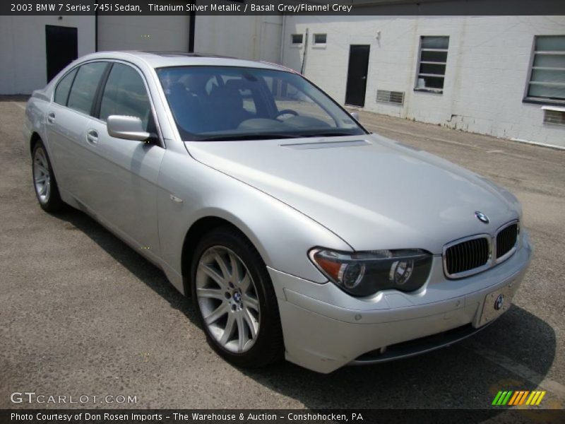 Titanium Silver Metallic / Basalt Grey/Flannel Grey 2003 BMW 7 Series 745i Sedan