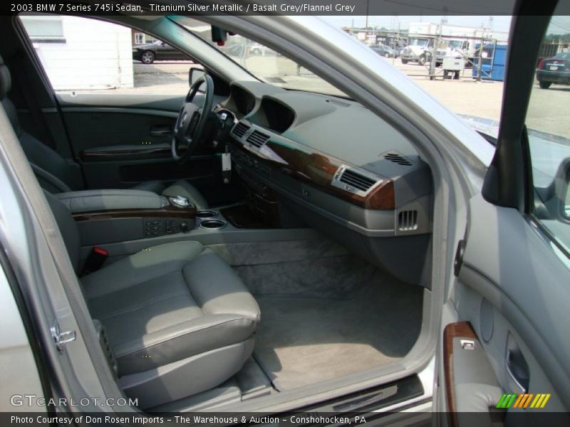 Titanium Silver Metallic / Basalt Grey/Flannel Grey 2003 BMW 7 Series 745i Sedan