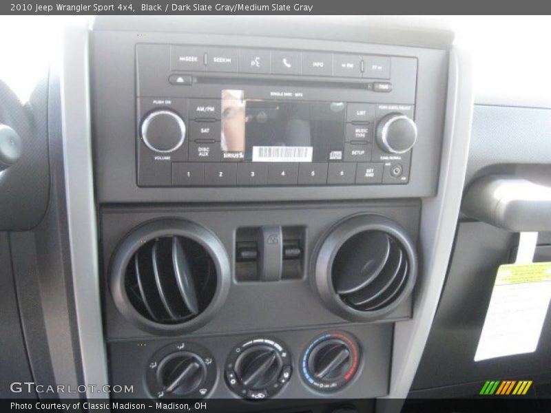 Black / Dark Slate Gray/Medium Slate Gray 2010 Jeep Wrangler Sport 4x4
