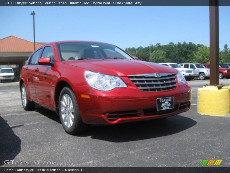 Inferno Red Crystal Pearl / Dark Slate Gray 2010 Chrysler Sebring Touring Sedan
