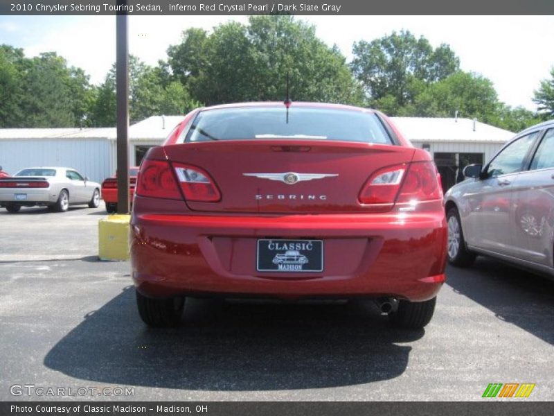 Inferno Red Crystal Pearl / Dark Slate Gray 2010 Chrysler Sebring Touring Sedan