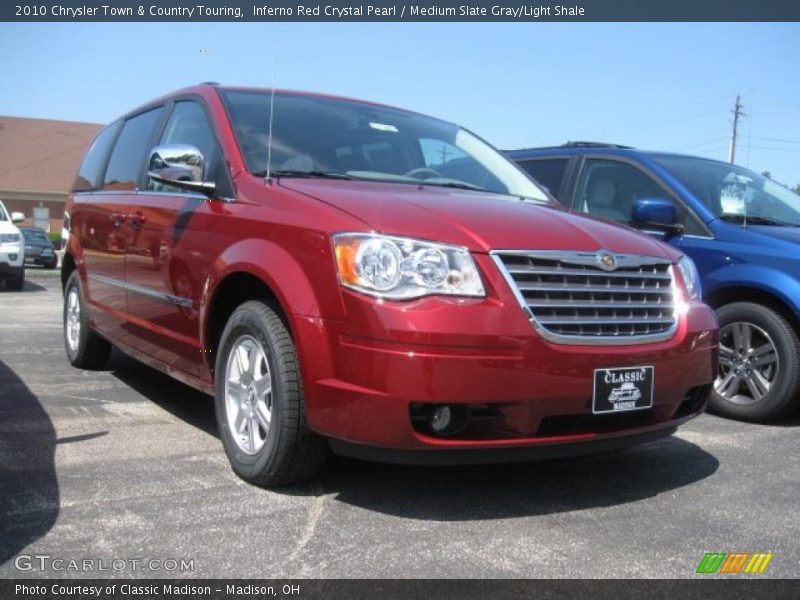 Inferno Red Crystal Pearl / Medium Slate Gray/Light Shale 2010 Chrysler Town & Country Touring