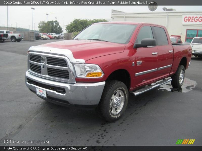 Inferno Red Crystal Pearl / Light Pebble Beige/Bark Brown 2010 Dodge Ram 2500 SLT Crew Cab 4x4