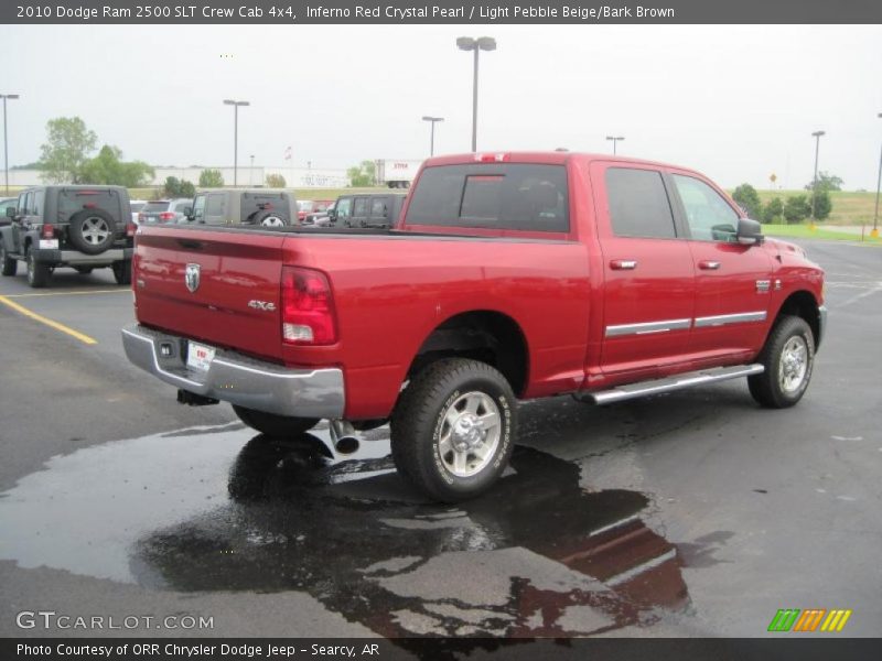 Inferno Red Crystal Pearl / Light Pebble Beige/Bark Brown 2010 Dodge Ram 2500 SLT Crew Cab 4x4