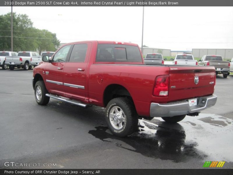 Inferno Red Crystal Pearl / Light Pebble Beige/Bark Brown 2010 Dodge Ram 2500 SLT Crew Cab 4x4