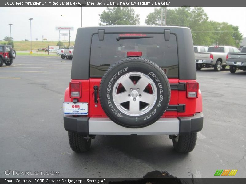 Flame Red / Dark Slate Gray/Medium Slate Gray 2010 Jeep Wrangler Unlimited Sahara 4x4