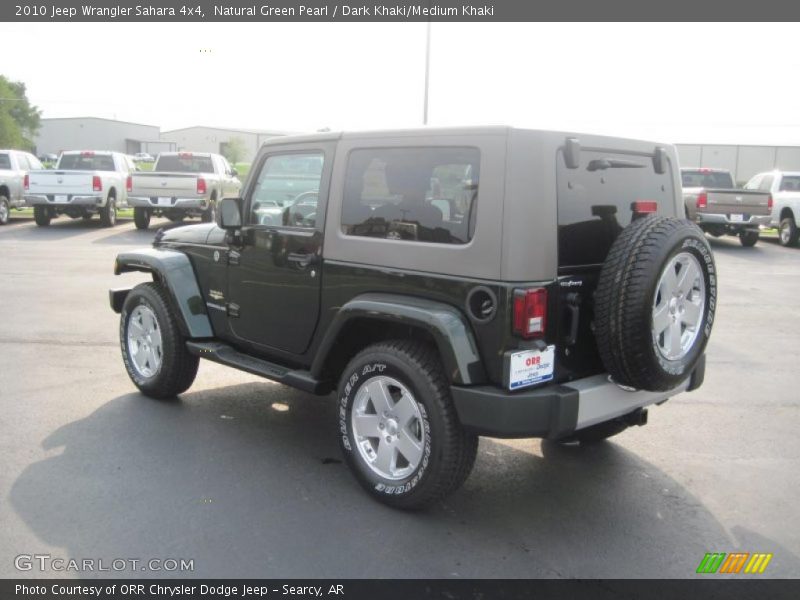 Natural Green Pearl / Dark Khaki/Medium Khaki 2010 Jeep Wrangler Sahara 4x4