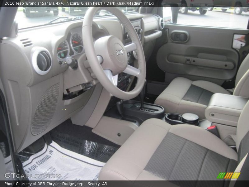 Natural Green Pearl / Dark Khaki/Medium Khaki 2010 Jeep Wrangler Sahara 4x4