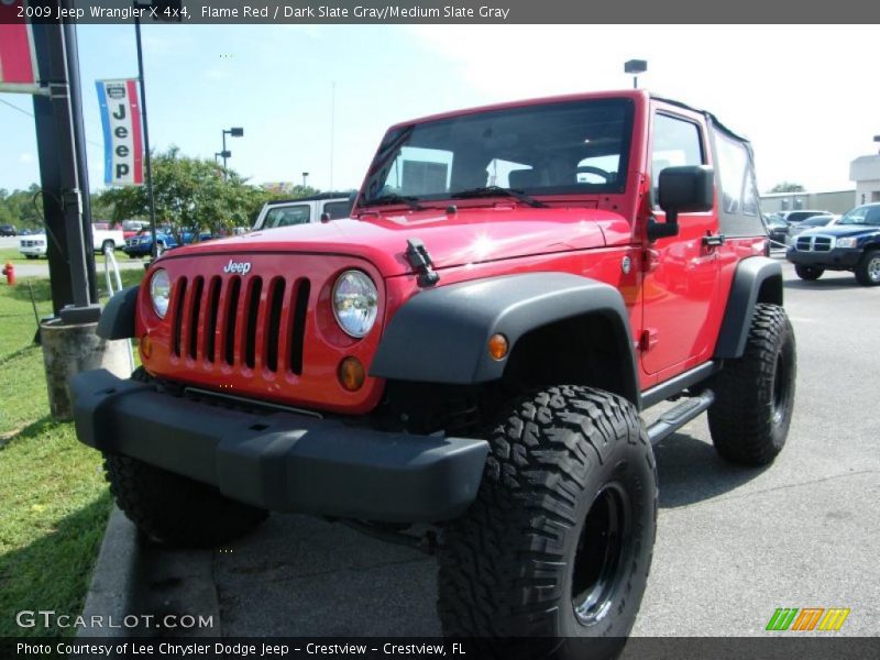 Flame Red / Dark Slate Gray/Medium Slate Gray 2009 Jeep Wrangler X 4x4