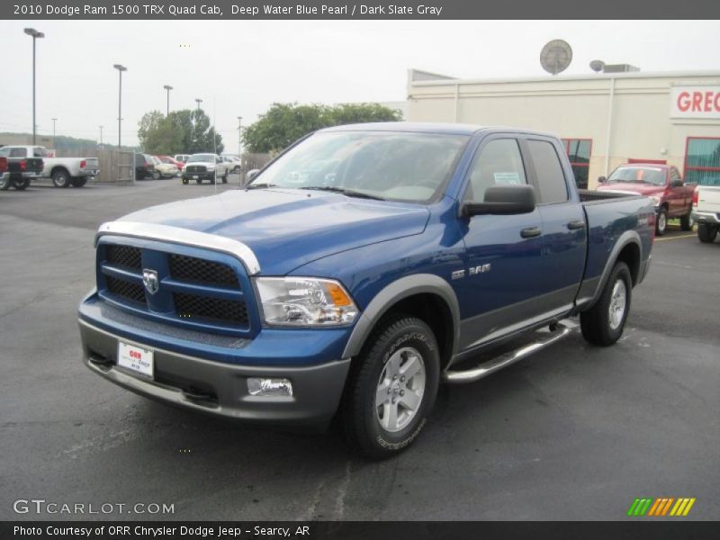 Deep Water Blue Pearl / Dark Slate Gray 2010 Dodge Ram 1500 TRX Quad Cab