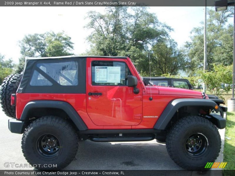 Flame Red / Dark Slate Gray/Medium Slate Gray 2009 Jeep Wrangler X 4x4